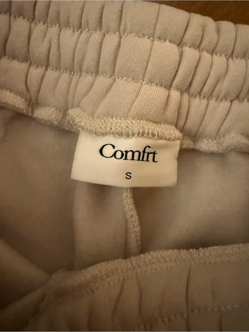 Comfrt Tranquility Collection 2” Sweat Shorts Bone Beige Size Small Loungewear - Picture 4 of 6